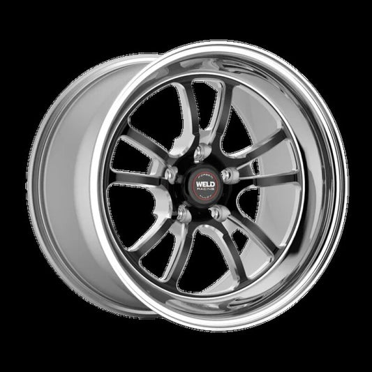 Weld S70 RT-S 15x10in / 5x114.3 BP / 7.5in. BS - Black Center - Polished Shell Wheel