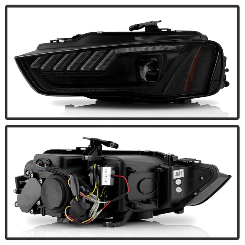 Spyder 13-16 Audi A4/S4 Halogen Model Only Projector Headlights - Black PRO-YD-AA413HALSI-BK SPYDER
