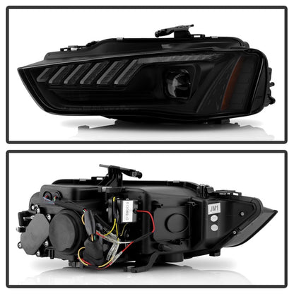 Spyder 13-16 Audi A4/S4 Halogen Model Only High-Power LED Headlights - Black PRO-YD-AA413HALAP-BK SPYDER
