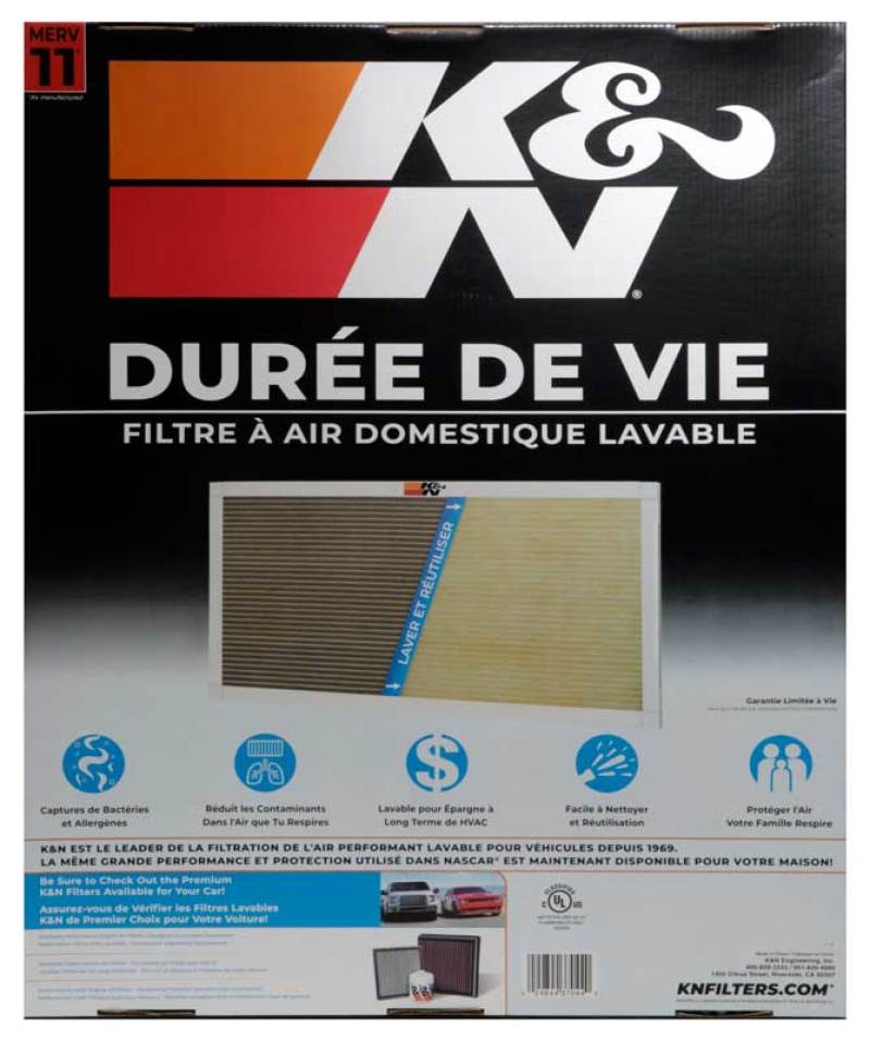 K&N HVAC Filter - 20 x 25 x 1 K&N Engineering