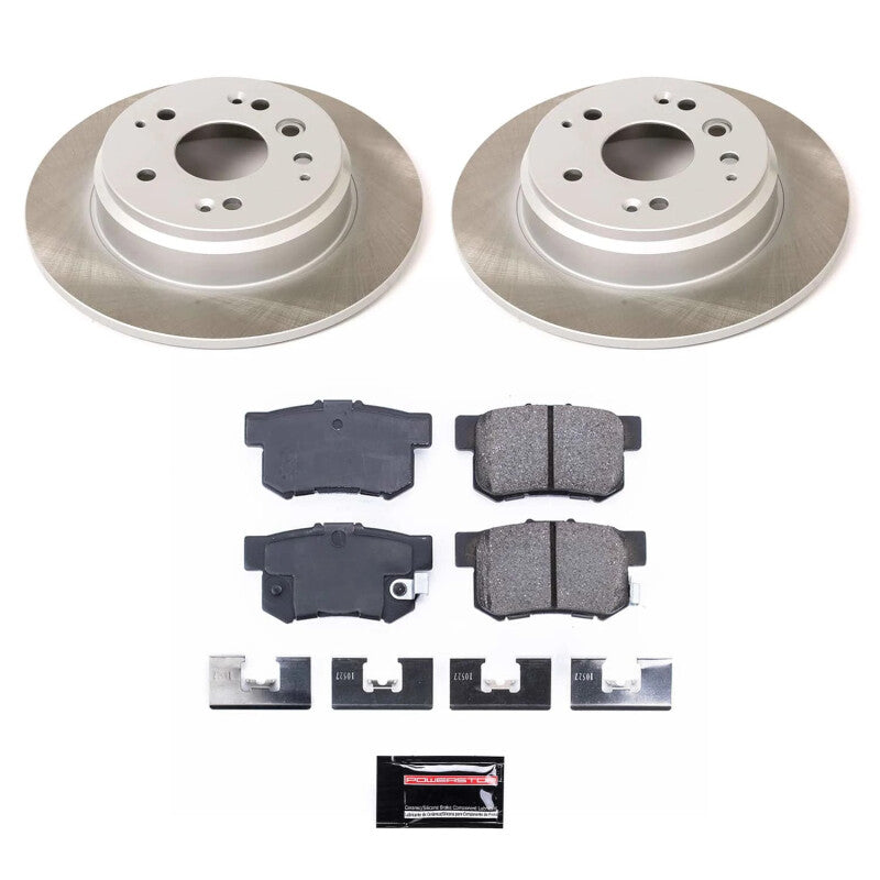 Power Stop 03-11 Honda Element Rear Semi-Coated Rotor Kit PowerStop