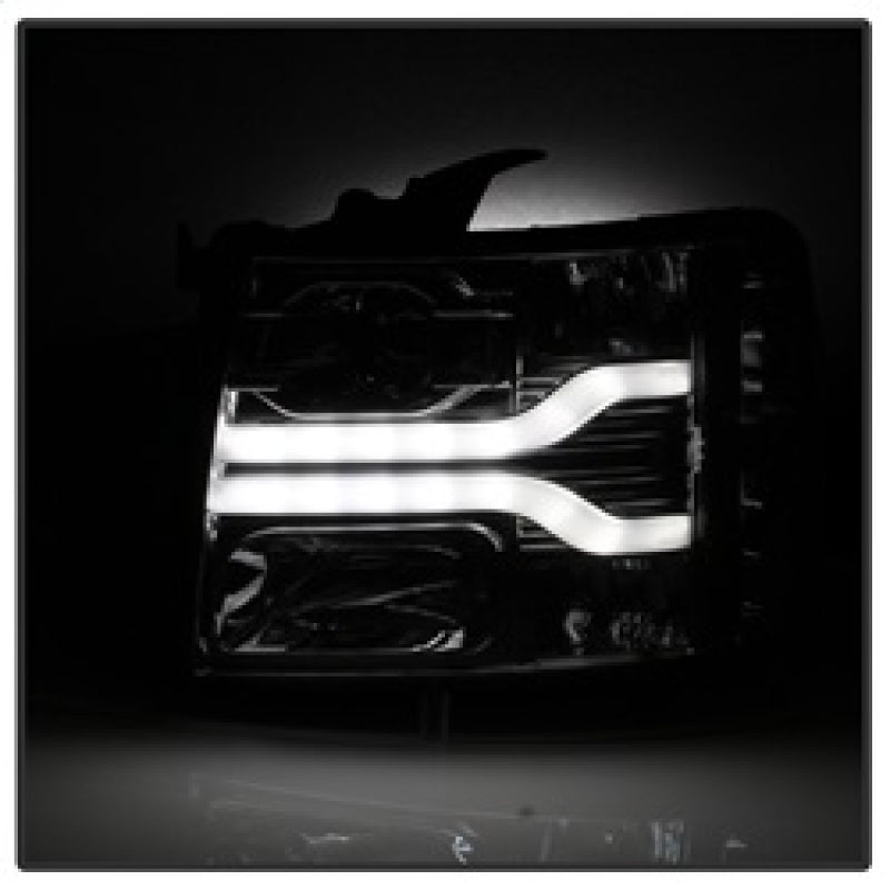 Spyder Chevy Silverado 1500 07-13 Version 3 Projector Headlights - Smoke PRO-YD-CS07V3-LBDRL-SM SPYDER