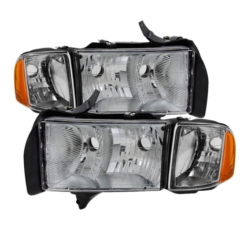 Xtune Dodge Ram Sport Model Only 1999-2002 OEM Headlights Chrome HD-JH-DR99-SP-C SPYDER