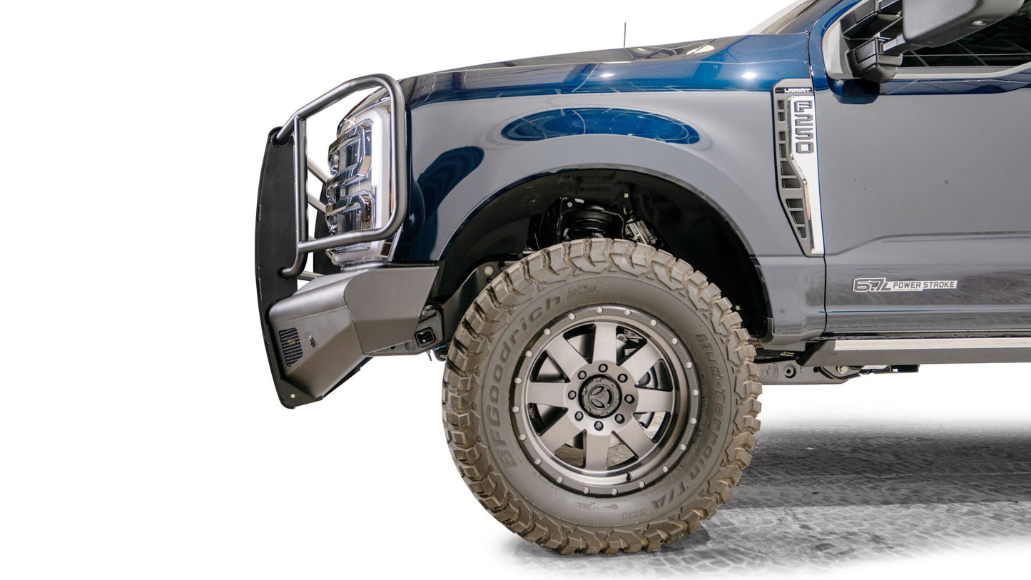 Fab Fours FS23-Q5960-1 Elite Front Bumper w/ Full Grille Guard for 2023–2025 Ford Super Duty Fab Fours