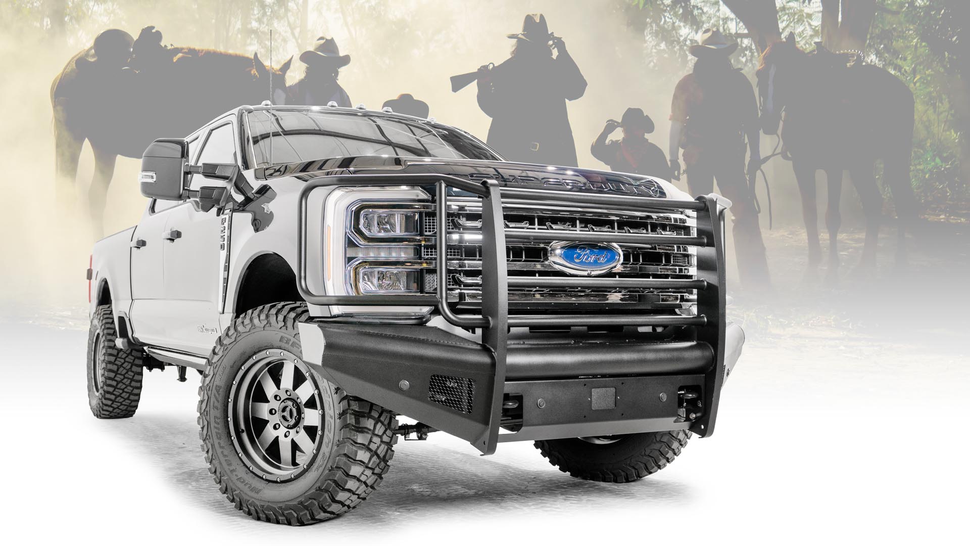 Fab Fours FS23-Q5960-1 Elite Front Bumper w/ Full Grille Guard for 2023–2025 Ford Super Duty Fab Fours
