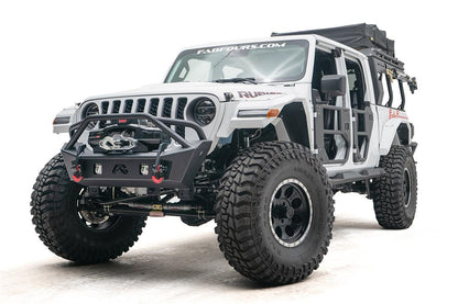 Fab Fours JL18-B4752-1 Stubby Front Bumper w/ Pre-Runner Guard for 2018–2025 Jeep Wrangler JL & 2020–2025 Gladiator JT Fab Fours