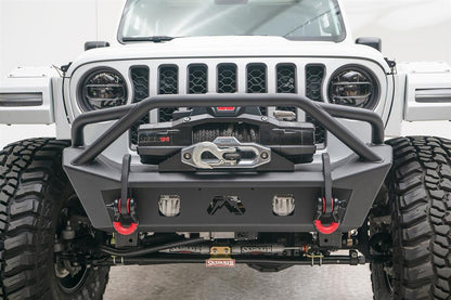 Fab Fours JL18-B4752-1 Stubby Front Bumper w/ Pre-Runner Guard for 2018–2025 Jeep Wrangler JL & 2020–2025 Gladiator JT Fab Fours