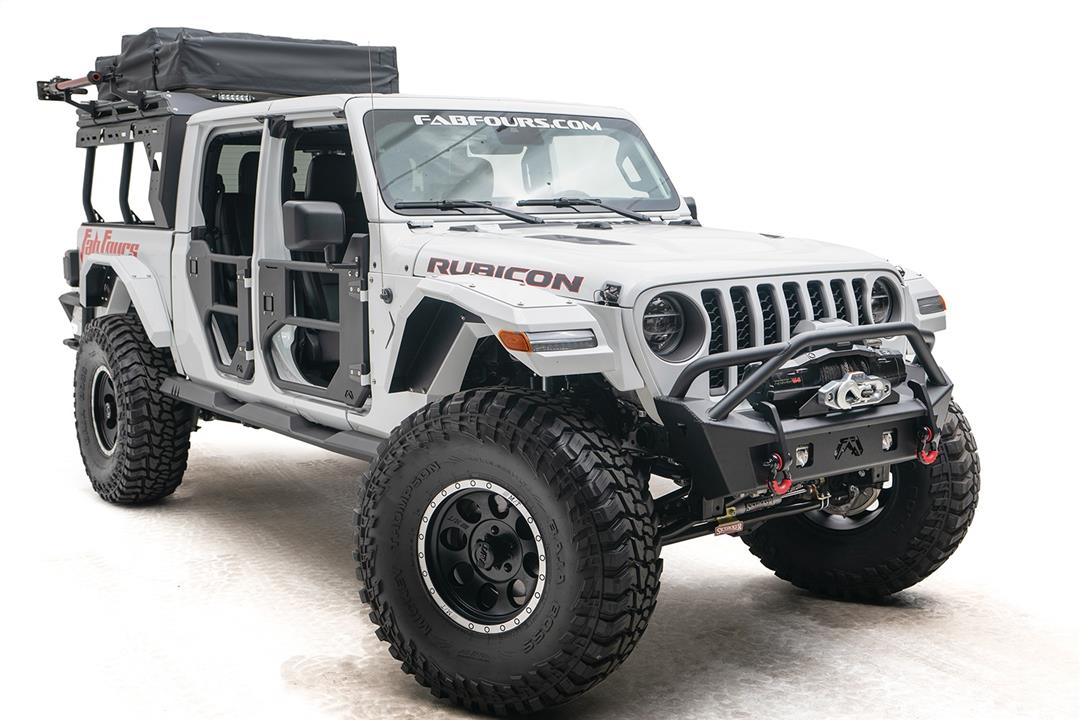 Fab Fours JL18-B4752-1 Stubby Front Bumper w/ Pre-Runner Guard for 2018–2025 Jeep Wrangler JL & 2020–2025 Gladiator JT Fab Fours