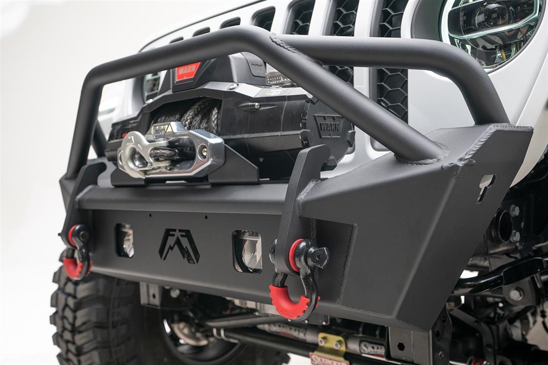 Fab Fours JL18-B4752-1 Stubby Front Bumper w/ Pre-Runner Guard for 2018–2025 Jeep Wrangler JL & 2020–2025 Gladiator JT Fab Fours