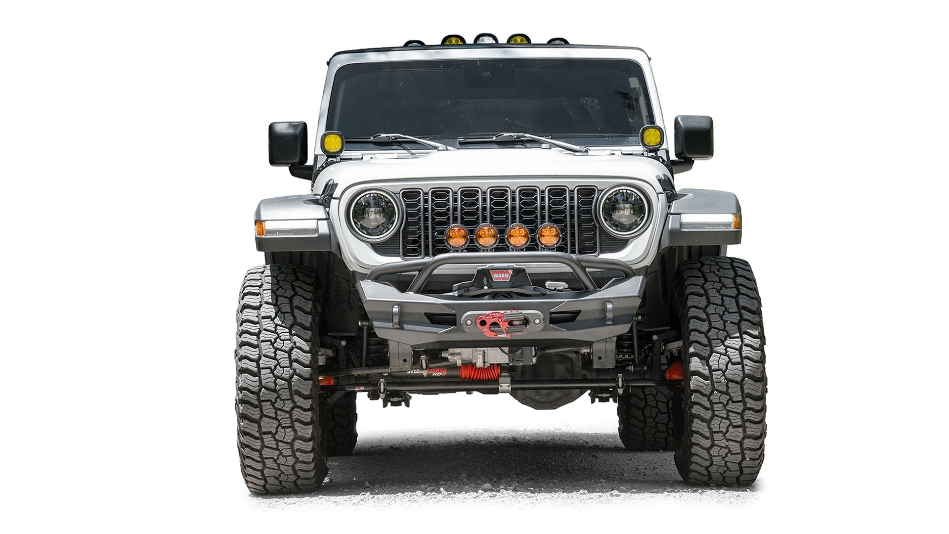 Fab Fours JL24-B5152-1 Ghost Stubby Front Winch Bumper w/ Guard for 2018–2025 Jeep Wrangler JL & 2020–2025 Gladiator JT eliteracefab.com