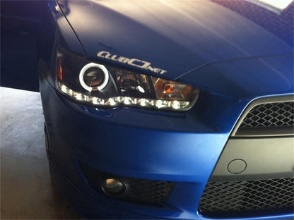 Spyder Mitsubishi Lancer/EVO-10 08-14 Projector Halogen Model- LED Halo DRL Blk PRO-YD-ML08-DRL-BK SPYDER