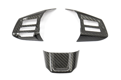 OLM Carbon Fiber Steering Wheel Covers - 2015 Subaru WRX / 2015 STI (MT)