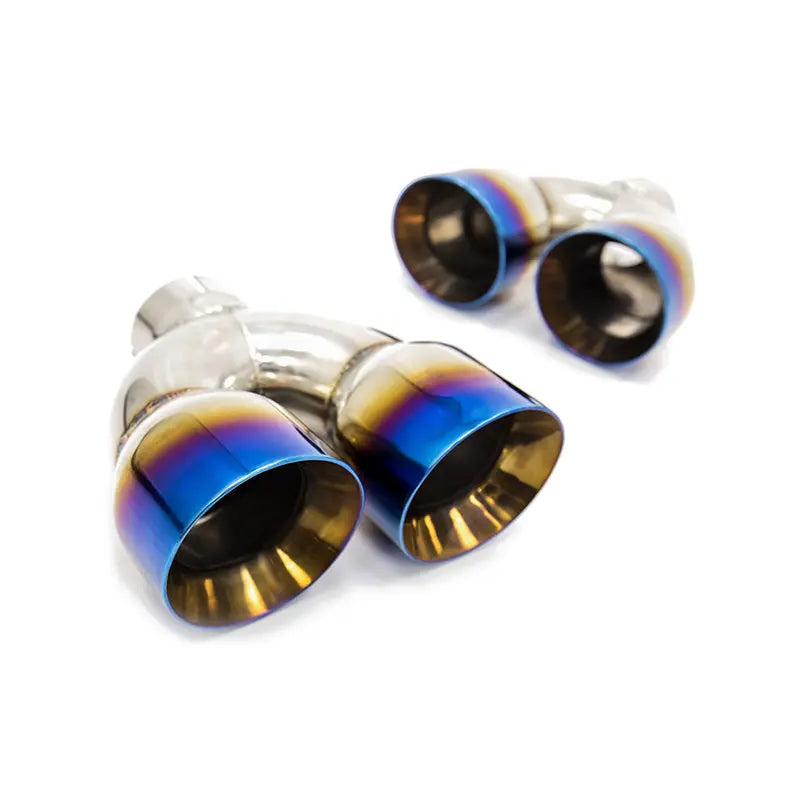 FactionFab replacement axle back burnt 3.5 inch exhaust tips pair FFA2.10111.2.1