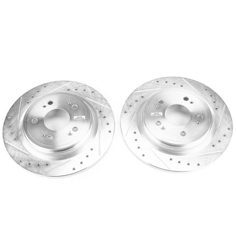 Power Stop 14-19 Acura RLX Rear Evolution Drilled & Slotted Rotors - Pair PowerStop