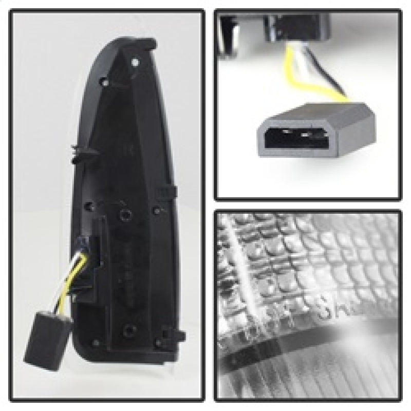 xTune Ford Superduty F250-F650 03-07 Amber LED Mirror Signal Lens - Clear ACC-LED-FDSD99-MR-C SPYDER