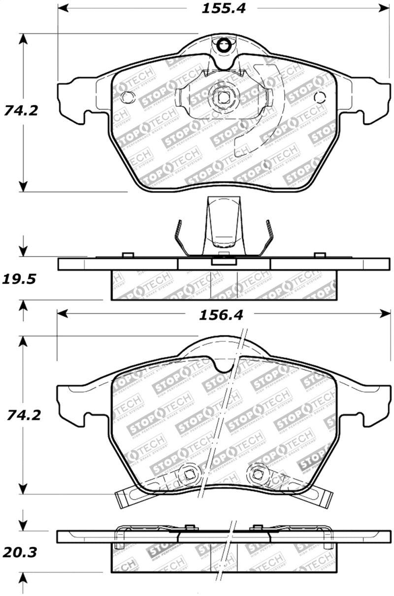 StopTech Premium Ceramic Brake Pads - 308.08190 Stoptech