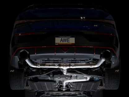 AWE 22-26 Hyundai Elantra N Track Edition Cat-Back Exhaust - Diamond Black Tips
