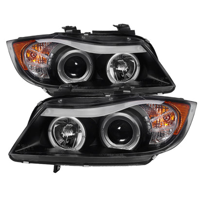 Spyder BMW E90 3-Series 06-08 Projector LED Halo Amber Reflctr Rplc Bulb Blk PRO-YD-BMWE9005-AM-BK SPYDER