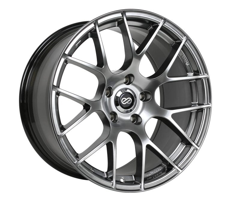 Enkei Raijin 19x8.5 35mm Offset 5x114.3 Bolt Pattern 72.6 Hub Bore Hyper Silver Wheel Enkei