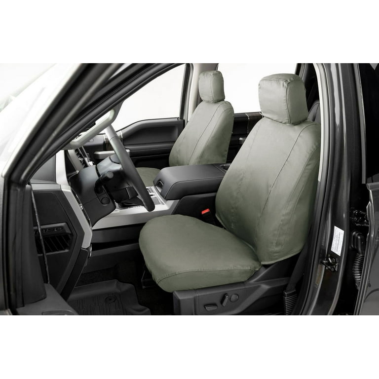 Covercraft 05-15 Toyota Tacoma Polycotton SeatSaver Custom Front Row Seat Covers - Misty Grey