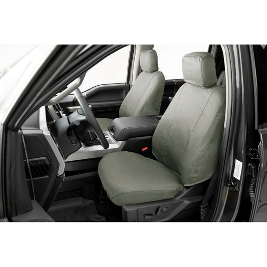 Covercraft 05-15 Toyota Tacoma Polycotton SeatSaver Custom Front Row Seat Covers - Misty Grey