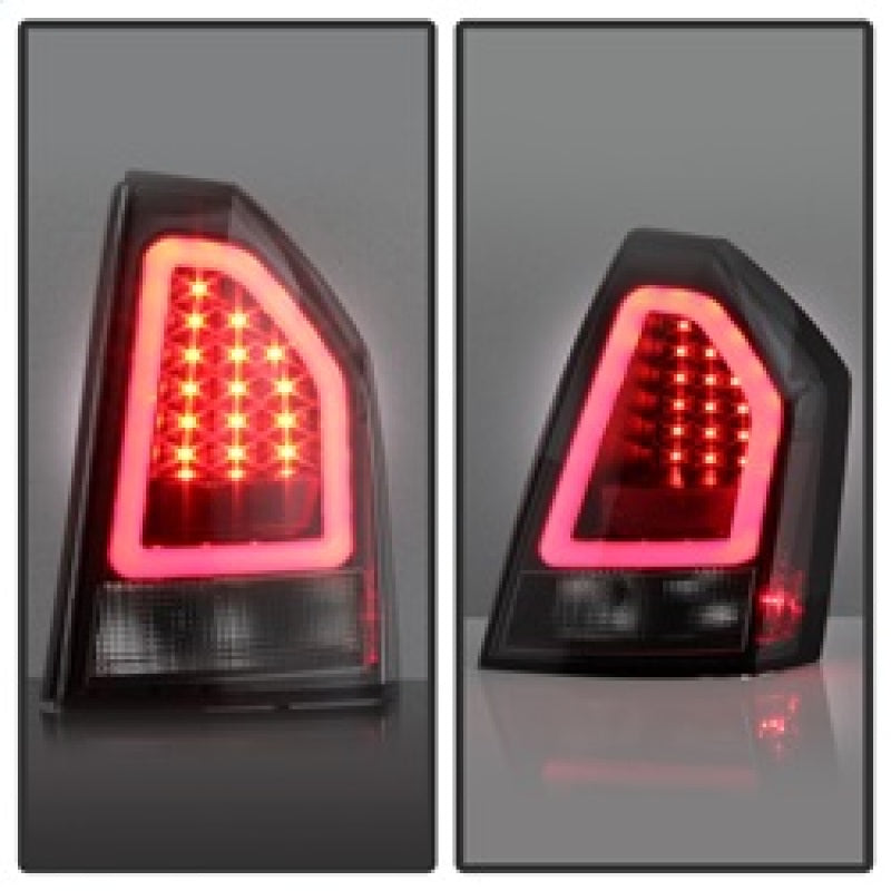 Spyder Chrysler 300 05-07 V2 Light Bar LED Tail Lights - Black ALT-YD-CHR305V2-LED-BK SPYDER