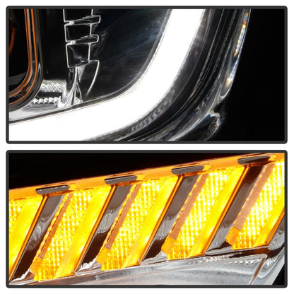 Spyder Chevy Camaro 16-18 (Do Not Fit Halogen) Projector Headlights Chrome PRO-YD-CCAM16HIDSI-SEQ-C SPYDER