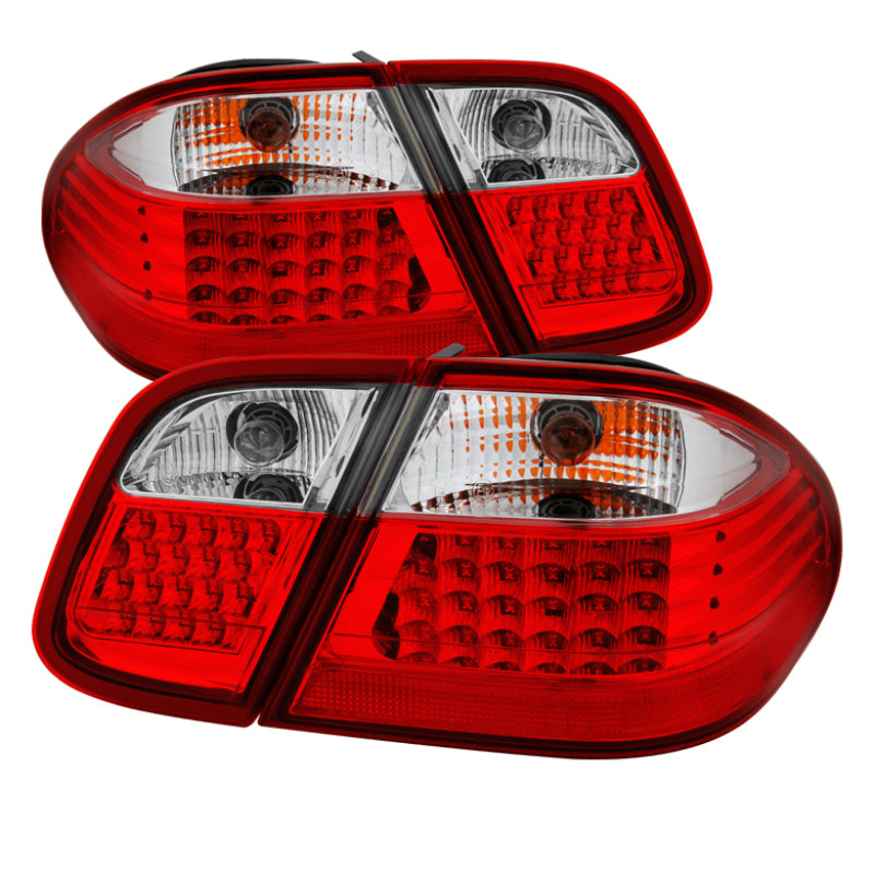 Xtune Mercdes Benz W208 Clk 98-02 LED Tail Lights Red Clear ALT-JH-MBW20898-LED-RC SPYDER