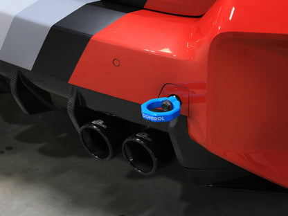 aFe CONTROL Front / Rear Tow Hook BMW M2 (G87) 23-25 L6-3.0L (tt) S58 - 450-502004-L - Blue