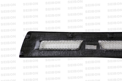 Seibon 08-12 Mitsubishi Lancer Evo X Shaved Emblem Carbon Fiber Front Grill does not fit MR model Seibon