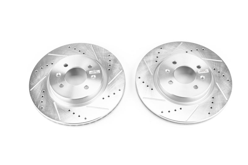 Power Stop 2018 Hyundai Accent Front Evolution Drilled & Slotted Rotors - Pair PowerStop