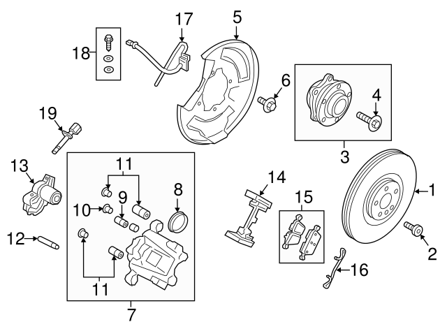 GENUINE OEM VOLVO Factory New Brake Pad Kit (32287447) X1