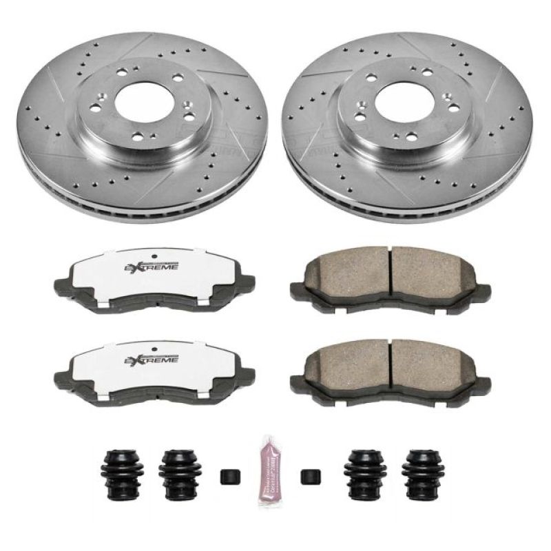 Power Stop 06-12 Mitsubishi Eclipse Front Z26 Street Warrior Brake Kit PowerStop