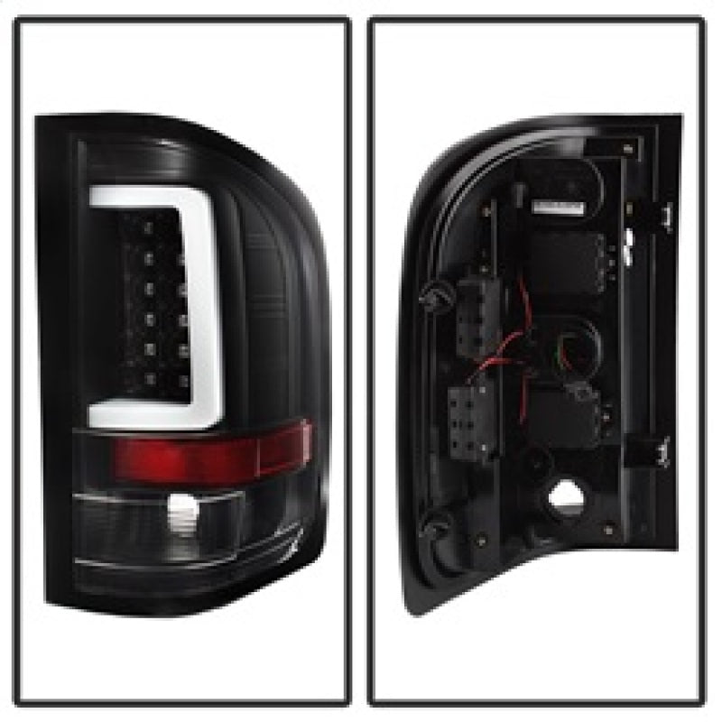 Spyder 07-13 Silverado (Will Not Work w/2010 921 Bulb) V3 LED Tail Lghts Blk ALT-YD-CS07V3-LBLED-BK SPYDER