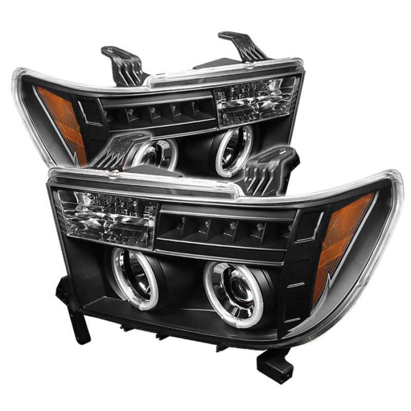 Spyder Toyota Tundra 07-13 Projector Headlights CCFL Halo LED Blk PRO-YD-TTU07-CCFL-BK SPYDER