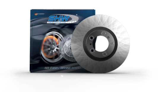 SHW Smooth Monobloc Left Front Brake Rotor for 2019-2025 Porsche Cayenne - PFL37541