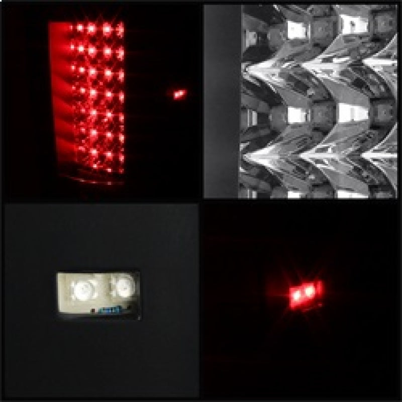 Xtune Chevy Silverado 07-13 LED Tail Lights Black ALT-JH-CS07-LED-BK SPYDER