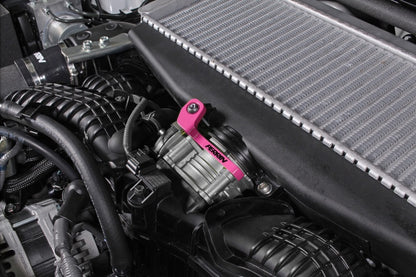 Perrin 2022+ Subaru WRX/19-23 Ascent/Legacy/Outback Top Mount Intercooler Bracket - Hyper Pink Perrin Performance