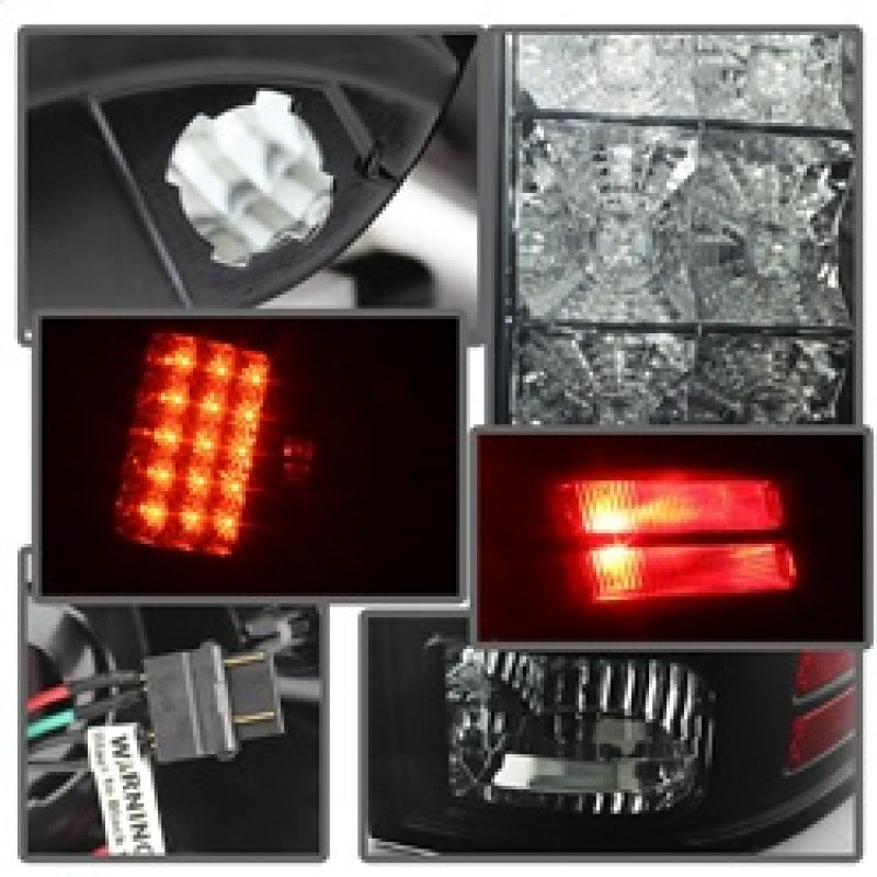 Spyder Dodge Ram 1500 09-14 LED Tail Lights Incandescent- Blk Smke ALT-YD-DRAM09-LED-BSM SPYDER