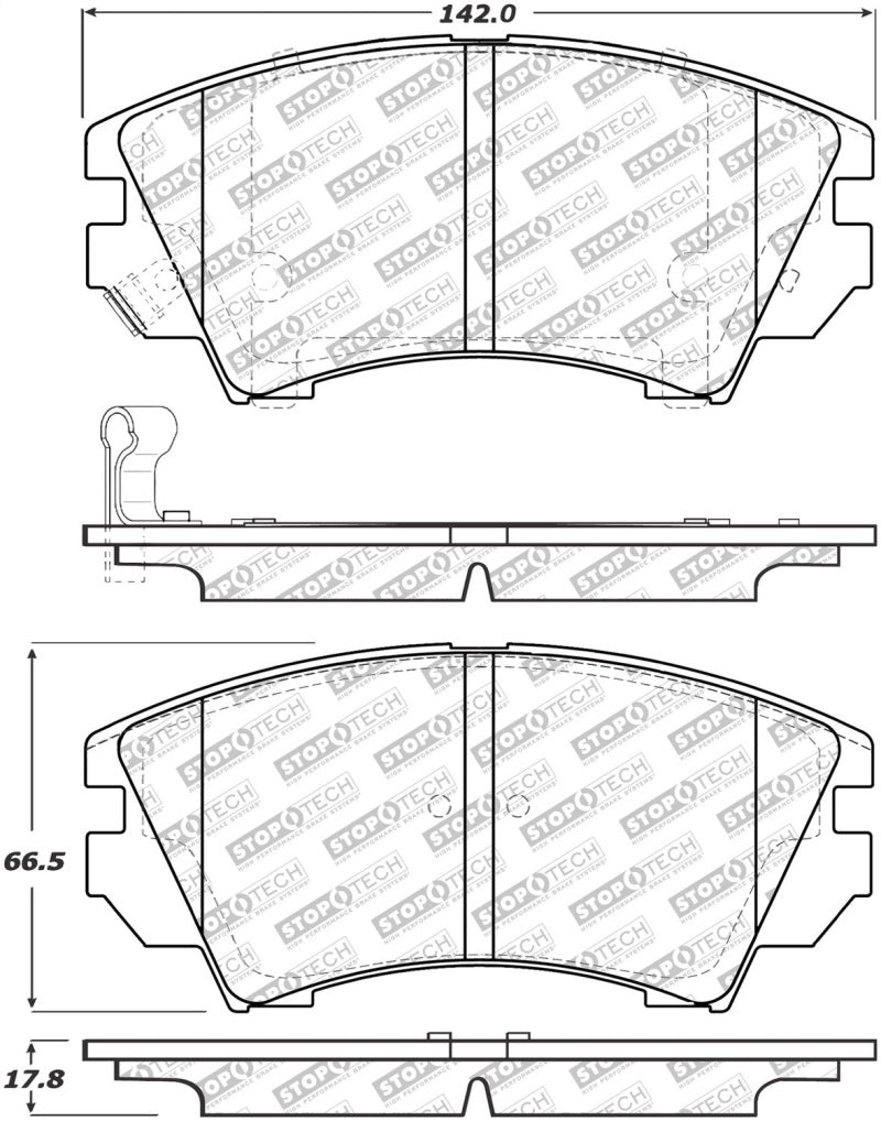 StopTech Street Disc Brake Pads - 305.14040 Stoptech