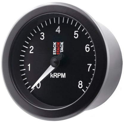 Autometer Stack Sport 88mm 0-8K RPM Tachometer - Black ST100-08