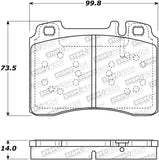 StopTech Premium Ceramic Front Brake Pads - 308.05611