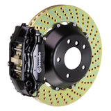 Brembo 08-13 135i (E81/E82/E88) Rear GT BBK 4 Piston Cast 345x28 2pc Rotor Drilled-Black