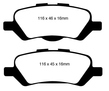 EBC YellowStuff Rear Brake Pads - DP41852R EBC