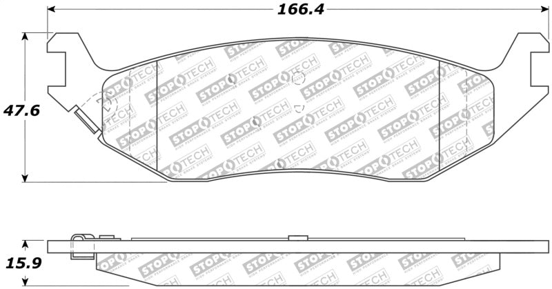 StopTech Premium Ceramic Rear Brake Pads - 308.08980 Stoptech