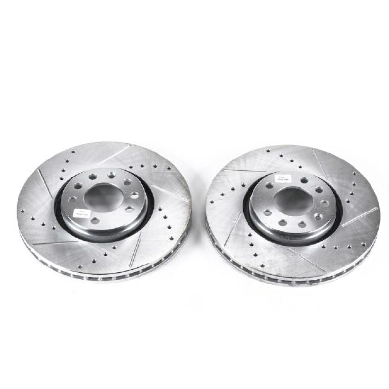 Power Stop 06-11 Saab 9-3 Front Evolution Drilled & Slotted Rotors - Pair PowerStop