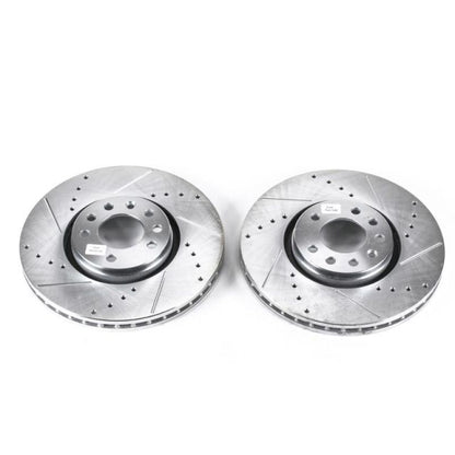 Power Stop 06-11 Saab 9-3 Front Evolution Drilled & Slotted Rotors - Pair PowerStop