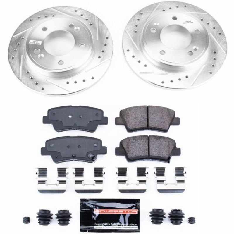 Power Stop 2019 Hyundai Veloster Rear Z23 Evolution Sport Brake Kit PowerStop