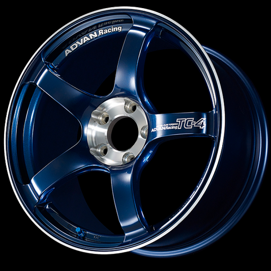 ADVAN Racing TC-4 SE 18x10.5 +15 5x114.3 Wheel - Indigo Blue & Diamond Cut - YADS8L15EEF