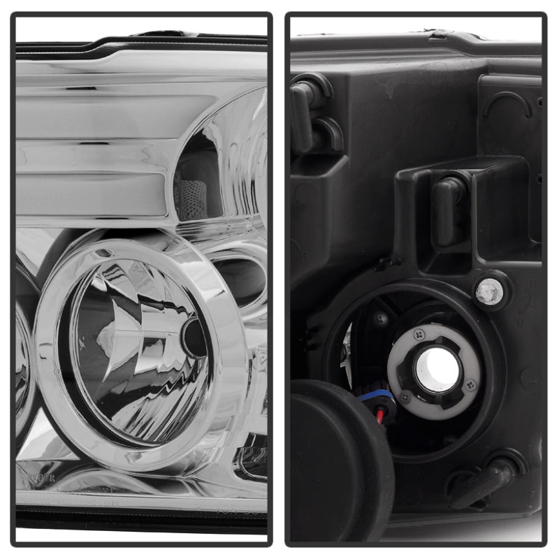 Spyder Dodge Ram 13-15 Projector Headlights Light Bar DRL Chrome PRO-YD-DR13-LBDRL-C SPYDER